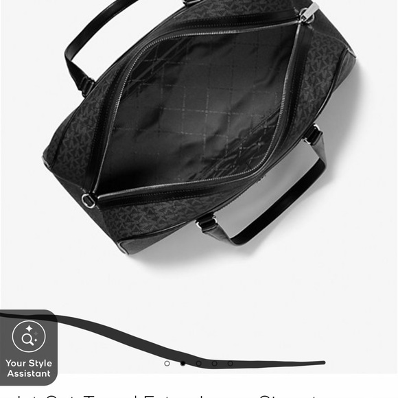 NEW Michael Kors Black Signature Weekender Bag - Picture 2 of 6